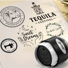 1 Piece Of Desimei 42MM Custom Circular Logo Icon Seal, Clothing Name Seal, Clothing Label Seal, Personalized Family And Friend Gifts, Clothing Seal, Clothing Logo Seal, Washable Fabric Label Seal, Washable Label, Clear Printing, High-Quality Carving, Long-Lasting Ink - Multicolor - View 6