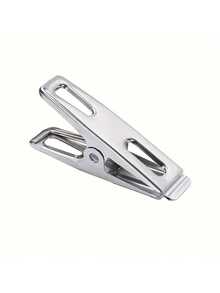 20个不锈钢防滑夹，适用于悬挂衣物和固定物品 - 銀色 - 查看 2