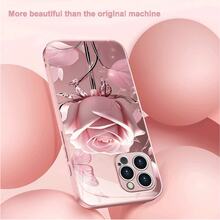 Pink Rose Butterfly Elegant  Phone Case - Compatible With IPhone 17/17 Air/17 Pro/17 Pro Max/16/16 Pro/16 Plus/16 Pro Max/16e/15/15 Pro/15 Pro Max/14/14 Pro/14 Plus/14 Pro Max/13/13 Pro/13 Pro Max - Shockproof, Durable, Fashionable Design - Pink - View 5