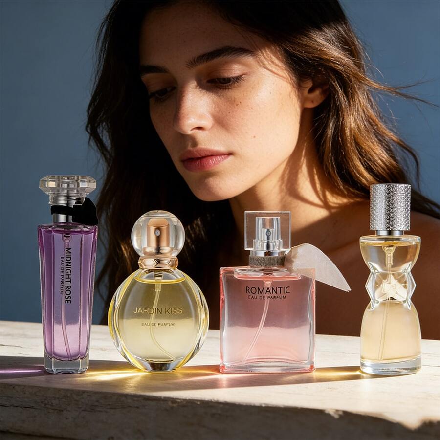 Set de Perfumes Mujer 4 Piezas| Aroma Floral Frutal Fresco | Mini 25ml*3 + 30ml | Para bolso, viaje y uso diario | Regalo para Año Nuevo, Reyes y San Valentín - Múltiples aromas - Ver 1