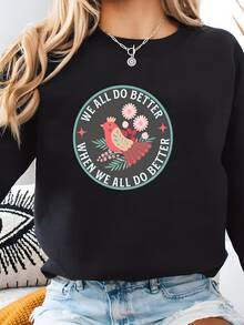 Women Sports Sweatshirts - Black - View 1