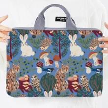 Cartoon Animal Pattern Laptop Sleeve Bag, Suitable For 11-13 Inch Laptops, IPads, Tablets, Casual & Business Handbag, A4 Document Bag For Women And Girls Laptop Case Laptop Cover Computer Bag Carrying Hand Bag Laptop Bag Water Resistant Travel Essentials - Multicolor - View 1