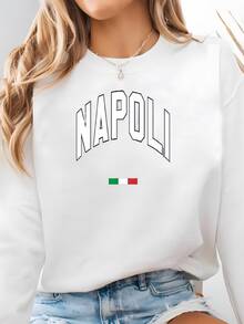 Women Plus Size Sports Sweatshirts - Putih - View 1