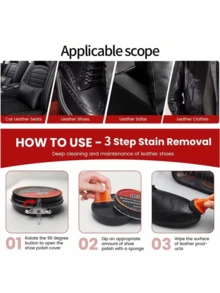 鞋油蜡套装，含抛光海绵、黑色和棕色鞋油，金属盒包装，可修复划痕并恢复皮革鞋的颜色，3种颜色可选，适用于光滑皮革鞋。