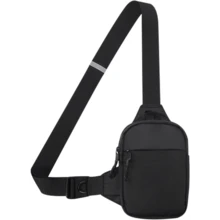 Mini Bolso Cruzado En El Pecho,Para Hombre Y Mujer Con Bolsillos Dobles,Riñonera Impermeable Con Manos Libres,Adecuado Para Deportes Al Aire Libre,Correr Y Viajar - negro-01 - Ver 13