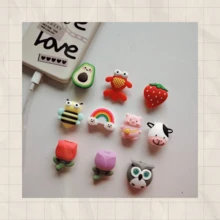 10 buc cleme de cablu de încărcare pentru telefon cu desene animate drăguțe, vacă/curcubeu/albină, animale, linie de date de protecție pentru Apple, Android, tip C, anti-rupere și crăpare - Multicolor - Vizualizare 6