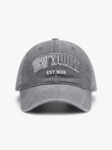 2件裝復古「New York」刺繡卡車帽，中性款，四季可穿，可調節帽帶，適合情人節、婚禮、海灘、派對、開學季、萬聖節、聖誕節、父親節、戶外運動、旅行、防曬，男女必備禮物，小眾可客製化卡車帽，黑色、粉色、紫色可選，休閒頭飾，男士帽子，女士卡車帽 - 黑色+灰色 - 查看 7