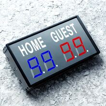 台球、篮球、乒乓球、羽毛球比赛、辩论赛、比分记录、LED数字便携式电子记分牌 - 黑色 - 查看 11