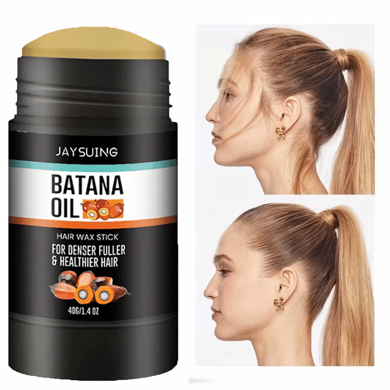 Hair Wax Stick,Hair Spray,Modeling Long Lasting Hair Styling Broken Hair Edge Control Hair Gel,Valentine's Day Gift,Travel Essential Hair Stuff,Slick Back Set Hair Tools - 固體 - 查看 1