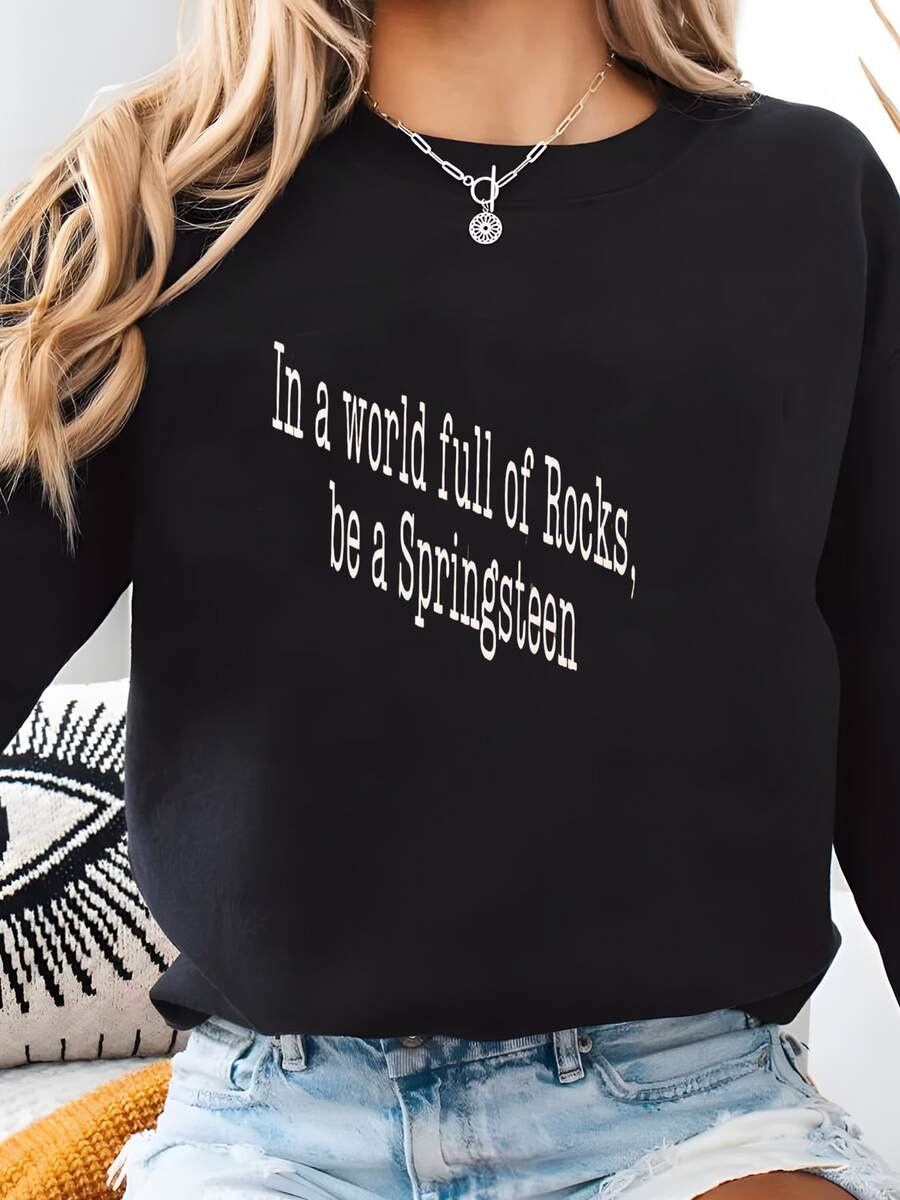 Women Plus Size Sports Sweatshirts - Black - View 1