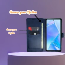 Soft Wallet Case With Card Holder For Samsung A05 Plus 2 Tempered Glass Screen Protectors - Purple - View 4