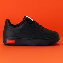 Tenis Infantil Menina Tênis Menino Casual Escolar Casual Dia a Dia Sola Reta Skate Varias Cores - Preto - Visão 2
