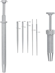Piercing Tapered Ball Clamp Tool For Jewelry Replacement - 16G 18G 20G Flat Back Earring Piercing Needle Tool, Threadless Push Pin, Inner And Outer Piercing Aid Tool, Suitable For Ear/Nose/Navel/Horseshoe/Lip/Eyebrow/Tongue Piercing. - Silver - View 10