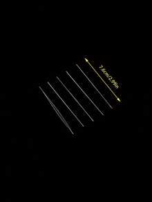 [5pcs/Pack]Beading Needles, Side-Opening Design, Solves Beading Threading Difficulty. 5.8cm, 7.6cm, 12.6cm, 15cm 4 Common Lengths Available, Slim And Smooth Needle Body Can Pass Through Various Small Hole Beads, Suitable For Making Bracelets, Necklaces, Earrings, Hair Accessories And Other Beaded Jewelry - Silver - View 9