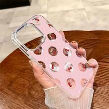 Bonita funda para teléfono con estampado de lazo de cereza rosa, pieza única, material de TPU+PC transparente, compatible con carga inalámbrica magnética, a prueba de golpes, resistente a arañazos, compatible con iPhone 17 Pro Max/17/17 Pro/17/11/12/12 Pro/12 Plus/13/13 Pro/13 Plus/13 Pro Max/14/14 Plus/14 Pro/14 Pro Max/15/15 Plus/15 Pro/15 Pro Max/16/16 Plus/16 Pro/16 Pro Max/16e, S25 Ultra/S24 Plus/S23+/S22/A35/A55/A15/A16/A36/A56/A26/A54/S25 Edge - transparente - Ver 5