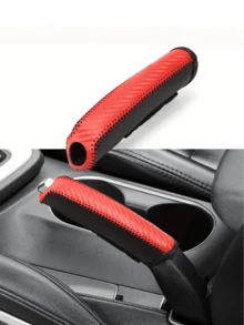 Carbon Fiber Texture Car Gear Shift Cover Anti-Slip Universal Fit Multiple Colors Auto Interior Accessories - A - View 11