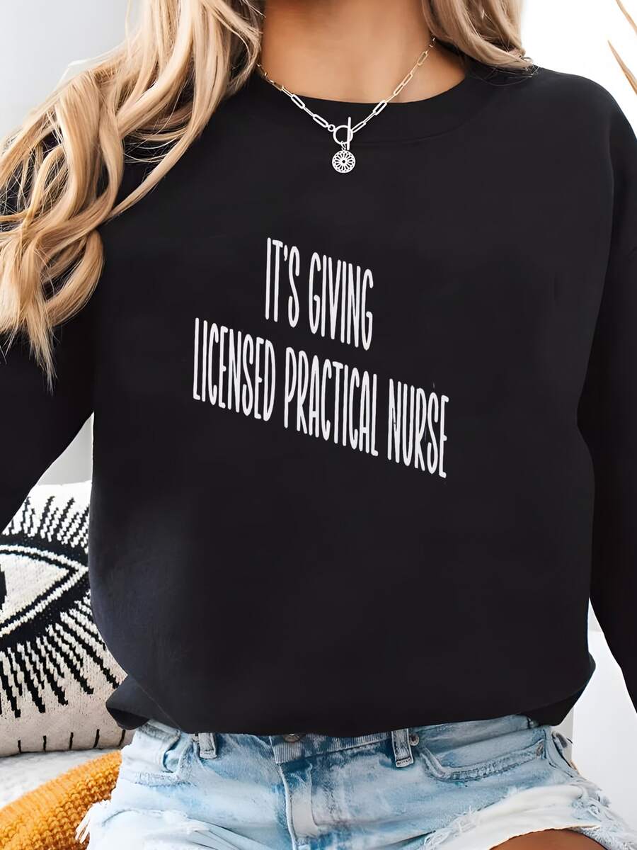 Women Plus Size Sports Sweatshirts - 黑色 - 查看 1