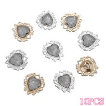 13x15毫米 10颗复古心形水钻贴片 - 闪亮DIY装饰，适用于外套、毛衣、衬衫、发饰和服装装饰、珠宝、美甲用品、外套装饰，闪亮效果 - 心形 - 查看 9