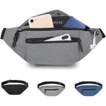 Mini Bolso Cruzado En El Pecho,Para Hombre Y Mujer Con Bolsillos Dobles,Riñonera Impermeable Con Manos Libres,Adecuado Para Deportes Al Aire Libre,Correr Y Viajar - Transparente-Negro-06 - Ver 10