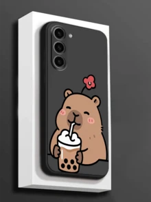 1个奶茶爱好者水豚姐妹防摔防滑黑色手机壳，兼容、荣耀、红米、Galaxy等手机。 - 黑色 - 查看 6