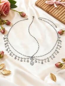 Girl's Luxury Bridal Headchain, Fashionable Bohemian Style Wedding Headpiece, Gold Headpiece, Student Supplies, Girls' Accessories - Multicolor - View 10