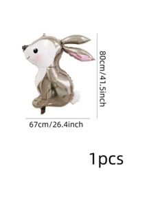 5个2026新款特大号复活节兔子铝箔气球。适用于婚礼、生日派对、房间装饰、复活节、新年、礼品和装饰气球。 - 彩色 - 查看 8