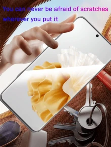 适用于华为和荣耀手机的4片装全覆盖隐私钢化玻璃屏幕保护膜，防刮防窥，易于安装，无气泡，易于清洁，耐用钢化玻璃 - 黑色 - 查看 4