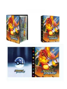 Álbum de colección de cartas Pokémon, caja de almacenamiento de tarjetas de 4 bolsillos, álbum de fotos, puede contener 120 tarjetas variadas - Multicolor - Ver 4