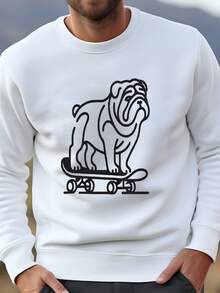 Mens Niños Toro Perro Sweatshirt Yo Niño Rojo Y Negro Sweatshirt Yo Unisex Yo Regalo Del Día Del Juego Sudadera - Blanco - Ver 2