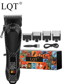 LQT 1/2/3pcs Professional Hair Clipper & Beard Trimmer Set, Includes Hair Clipper/Trimmer/Shaver, USB Rechargeable, LED Display, Low Noise & Vibration, Home Haircut Kit, Beginner-Friendly, Great Gift For Men - Multicolor - View 12