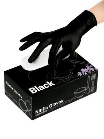 4/50/100 Adet/Paket Kalın Tek Kullanımlık Nitril Eldiven, Çok Renkli, Kutusuz, Mutfak, Bahçe İşleri, Banyo Temizliği, Oto Tamiri, Okul Çalışmaları, Parti, Tatil Hediyesi, Bulaşık Yıkama, Temizlik, Güzellik Salonu, Saç Boyama, Otel, Su Geçirmez, Çamaşırhane, Günlük Ev İşleri Temizliği ve Kendin Yap Reçine El Sanatları Aletleri İçin Uygundur, Lateks ve Pudra İçermez