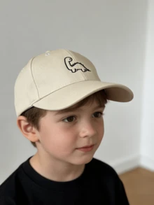 Toddler Dinosaur Embroidery Baseball Cap, Adjustable Sun Protection Hat, Fashionable & Minimalist, Suitable For Spring & Summer - 1PC - View 9