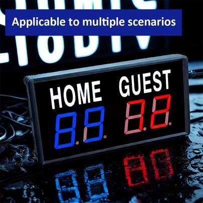 Billiards, Basketball, Table Tennis, Badminton Competitions, Debate Competitions, Score Records, LED Digital Portable Electronic Scoreboard