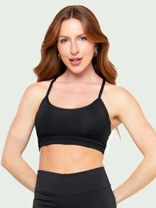 Kit 3 Women's Fitness Swim Top Without Pads Gym - 紫紅色 - 查看 3