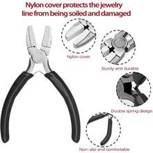 6 piezas Alicates para hacer joyería + 1 caja de almacenamiento de madera, que incluye alicates de punta redonda, alicates de punta plana, alicates de punta afilada, juego de alicates para joyería artesanal con estante de madera, suaves y sin rebabas, adecuados para manualidades con cuentas, exhibición y empaque de alicates de joyería, bandeja de almacenamiento de alicates de joyería, kit de herramientas DIY