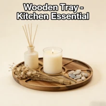 五格花形多功能托盘 - 采用大叶相思木制成，木质托盘，不易碎裂。耐热，易于清洁。节省空间。可用作甜点盘、蔬菜盘，用途广泛，可盛放各种食物，如零食、糖果、水果、坚果和蛋糕 - 适用于家庭、生日、派对、野餐、庭院和斋月菜肴展示。必备多格托盘，厨房配件，斋月装饰。 - 鏽棕色 - 查看 6