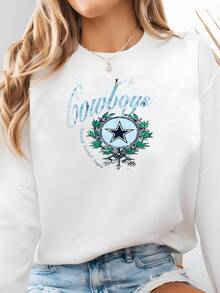 Women Plus Size Sports Sweatshirts - 白色 - 查看 1