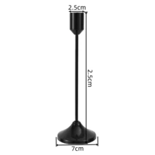 Set de 6/3 suporturi de lumânări în stil francez, aurii/negre/argintii, 3 suporturi de lumânări în formă de con, suporturi de lumânări decorative moderne, aurii și negre, potrivite pentru masă, șemineu, nuntă, cină, petrecere, Crăciun, decorațiuni aniversare (lumânările nu sunt incluse) - Negru - Vizualizare 8
