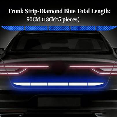 Säkerhetsförbättrade reflekterande ränder för stötfångare, hög synlighet, mörkerkörning, universella dekaler, passar alla fordon, vattentäta dekaler