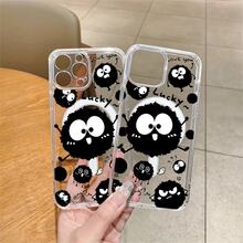 Funda para teléfono con estampado militar de emojis de pompones negros, una sola pieza, material de TPU + PC transparente, compatible con carga inalámbrica magnética, a prueba de golpes, resistente a rayones, compatible con iPhone 17 Pro Max/17/17 Pro/17/11/12/12 Pro/12 Plus/13/13 Pro/13 Plus/13 Pro Max/14/14 Plus/14 Pro/14 Pro Max/15/15 Plus/15 Pro/15 Pro Max/16/16 Plus/16 Pro/16 Pro Max/16e, S25 Ultra/S24 Plus/S23+/S22/A35/A55/A15/A16/A36/A56/A26/A54/S25 Edge - transparente - Ver 6