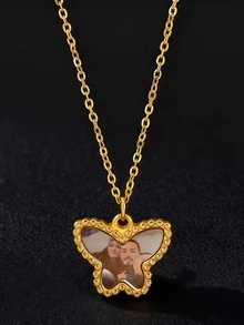 Custom Image Heart Locket Necklace For Women Stainless Steel Personalized Secret Romantic Anniversary Lover Jewelry Mama Gifts