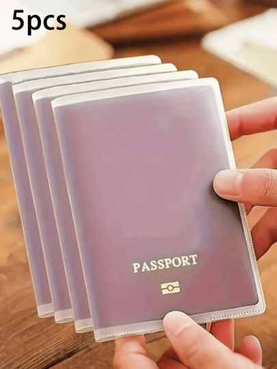 Funda para pasaporte transparente, organizador de documentos grueso a prueba de polvo, funda protectora para pasaporte, ligera y de alta calidad, adecuada para tarjetas, pasaportes e identificaciones. Ideal como regalo de cumpleaños, regalo de Ramadán o recuerdo de vacaciones. Bolsa de viaje, bolsa de equipaje, bolsa de lona, bolsa de noche, organizador de viaje de gran capacidad y duradero, esencial para cruceros, vacaciones imprescindibles para hombres y mujeres