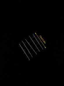 [5pcs/Pack]Beading Needles, Side-Opening Design, Solves Beading Threading Difficulty. 5.8cm, 7.6cm, 12.6cm, 15cm 4 Common Lengths Available, Slim And Smooth Needle Body Can Pass Through Various Small Hole Beads, Suitable For Making Bracelets, Necklaces, Earrings, Hair Accessories And Other Beaded Jewelry - Silver - View 11