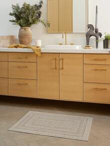 1pc Vintage Moroccan- Floral Striped Area Rug/Carpet/Doormat/Runner, Soft Washable Rug For Bathroom, Kitchen, Entryway, Hallway, Bedroom, Living Room, All Season Home Decor - Multicolor - View 5