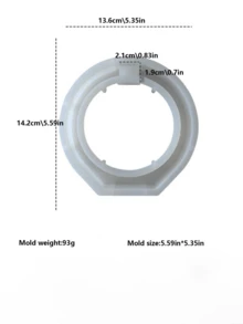 1pc Unique Arch, Rectangle, Round Silicone Mold DIY Hydroponics Plaster Hollow Vase Mold, Asymmetric Plant Vase Making, Home Decor DIY, Creative Gardening Project - White - View 13