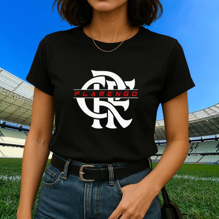 Flamengo Red And Black Fan T-Shirt - New Release - màu đen - Xem 1