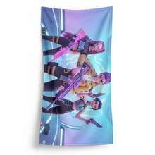 Toalla de Baño KPOP DemonHunters - Suave y Absorbente - Azul Marino - Ver 4