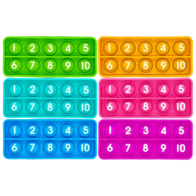 6 piezas Juguetes de burbujas de matemáticas de 10 cuadrículas, juguetes educativos de conteo aptos para niños de 3+ años, excelentes para regalos de Navidad, Halloween y cumpleaños