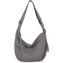 Crescent Bag,bolsa de hombro luna,Bolsa cruzada de nailon para mujeres y hombres,bolsa de hobo con múltiples bolsillos,Bolso Cruzada de Viaje para Uso Diario al Aire Libre - Negro1 - Ver 1
