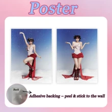 2pcs Lisa Poster, Black/Pink Poster, With Adhesive Backing, Self-Adhesive Poster, 30cm Poster, Includes Hard Paper Packaging, Home Decor Poster, Wall Decor, Birthday Gift, Party Decoration - Multicolor - View 8